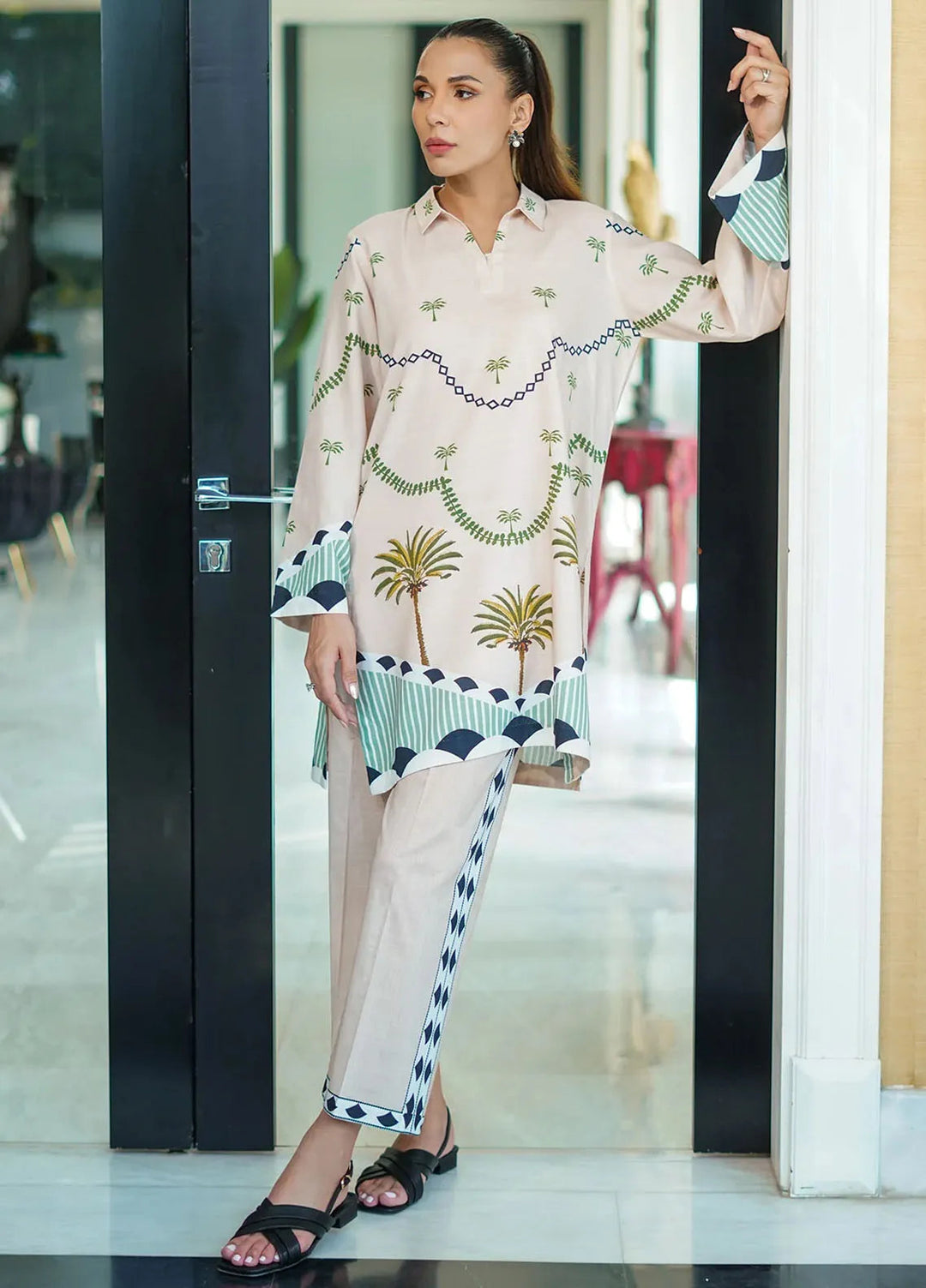 Sahar Printed Marina Suits Unstitched 2 Piece SHR24FP MT-V1-24-04 - Fall Collection