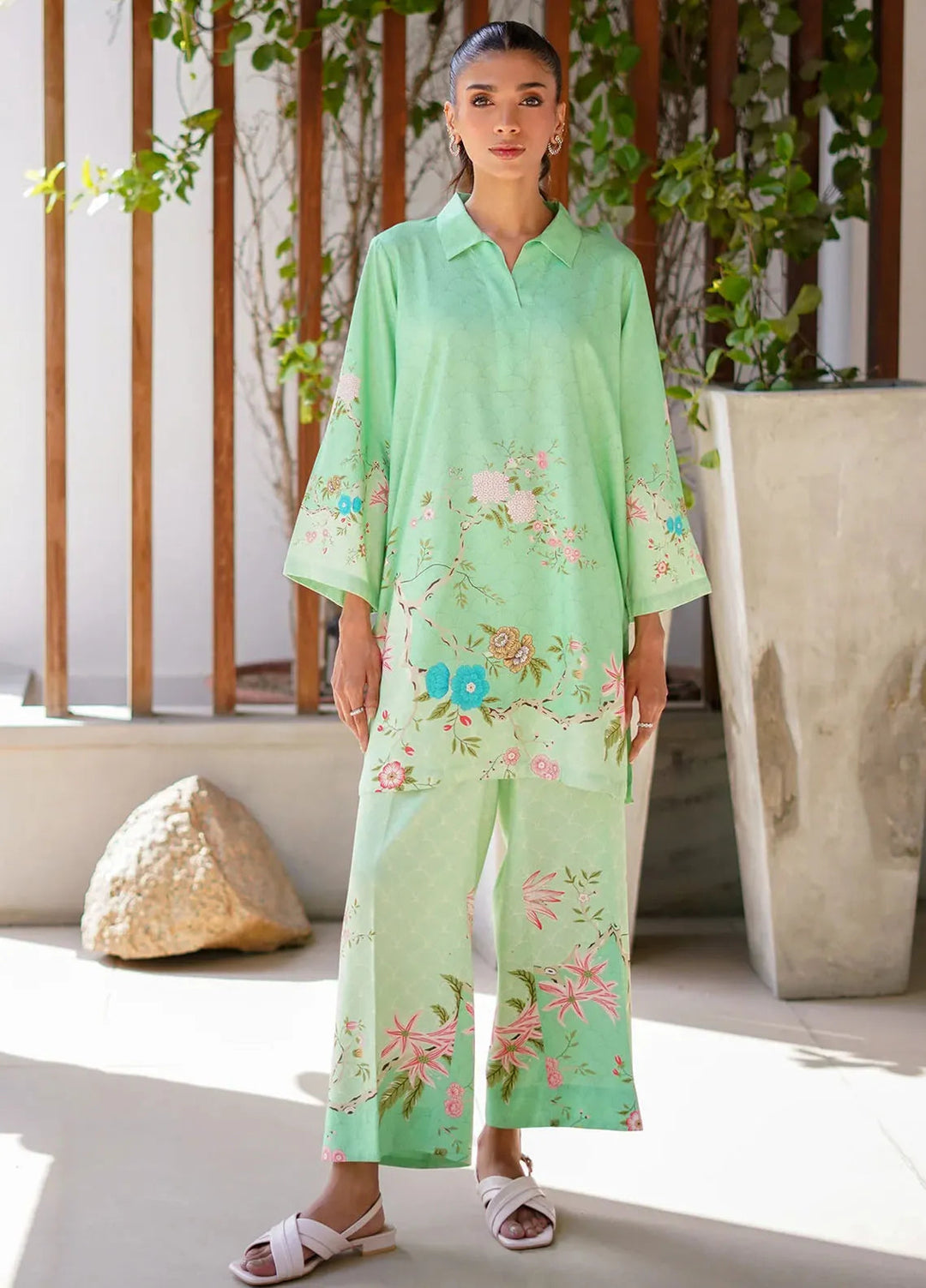 Sahar Printed Marina Suits Unstitched 2 Piece SHR24FP MT-V1-24-06 - Fall Collection