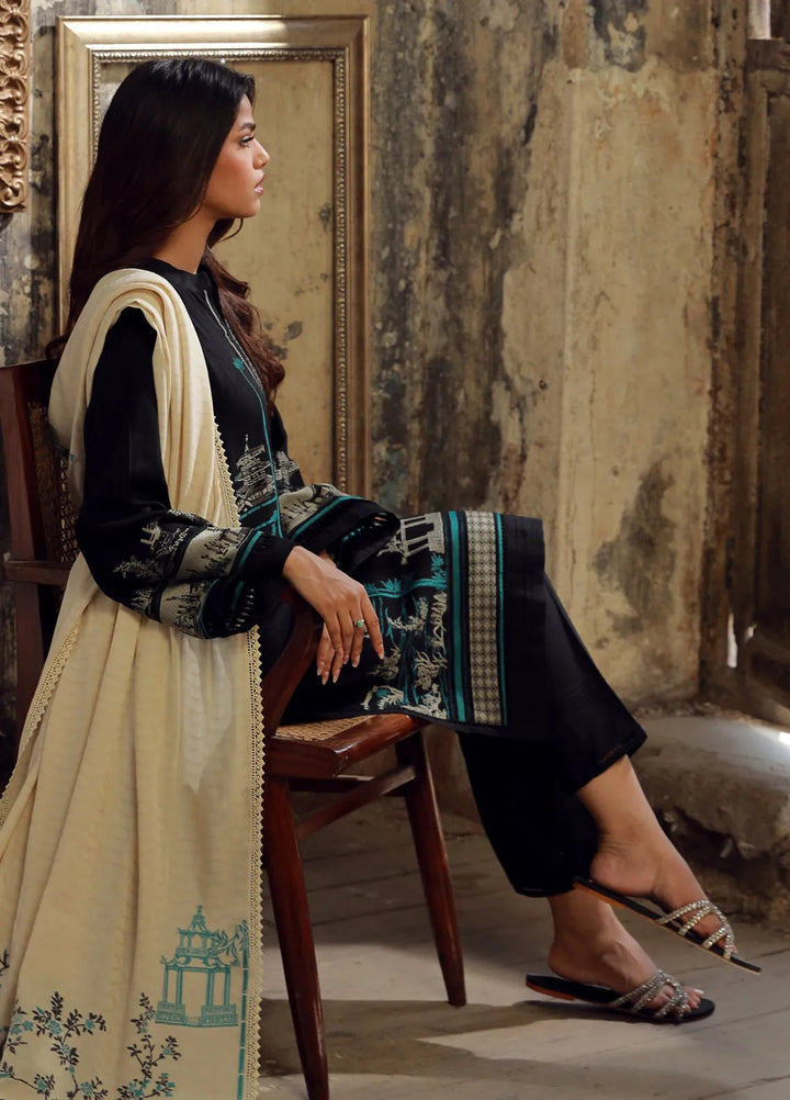 Sahar Printed Viscose Suit Unstitched 3 Piece SHR24 JV-24-V3-01 Noir Lush - Winter Collection