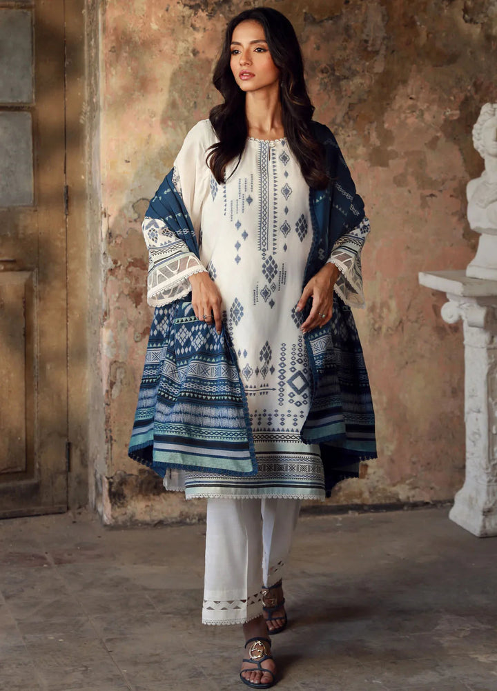 Sahar Printed Viscose Suit Unstitched 3 Piece SHR24 JV-24-V3-02 Midnight Mist - Winter Collection