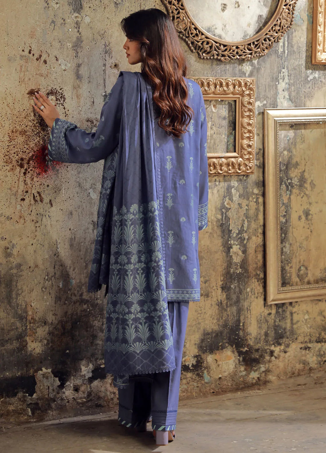 Sahar Printed Viscose Suit Unstitched 3 Piece SHR24 JV-24-V3-04 Mystic Wisteria - Winter Collection