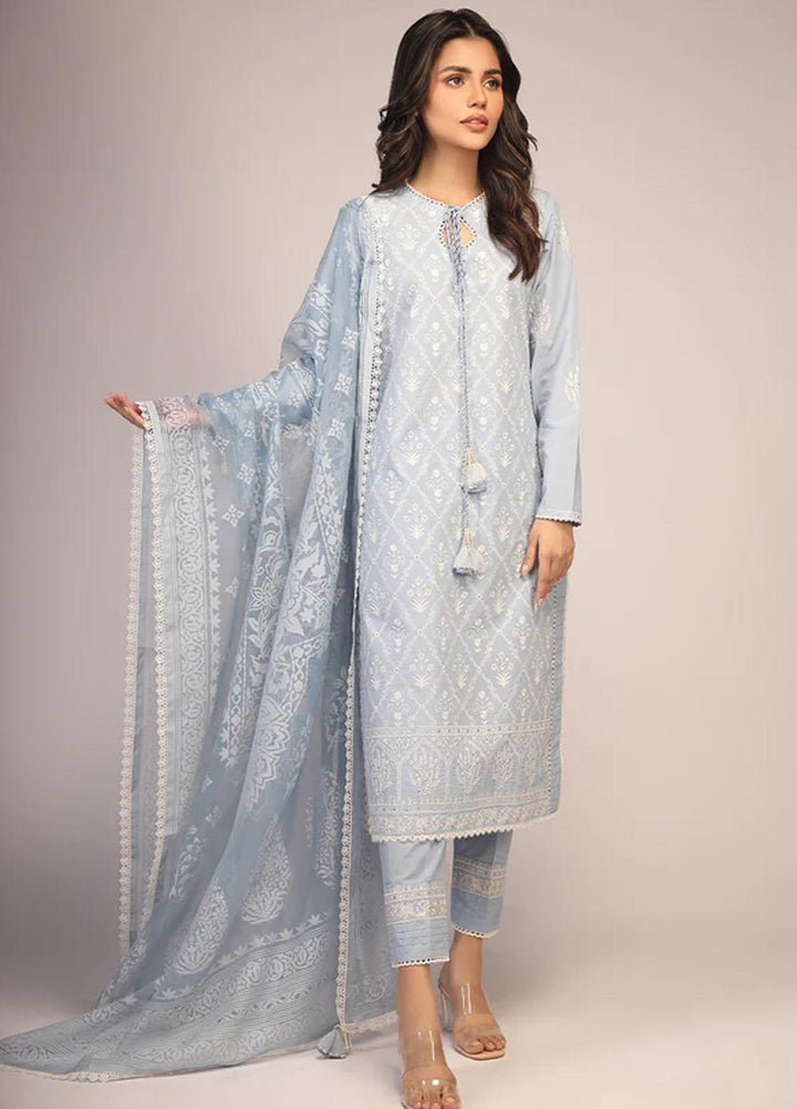 Sahar Embroidered Lawn Suits Unstitched 3 Piece SHR23CL S23-CK-002 - Summer Collection