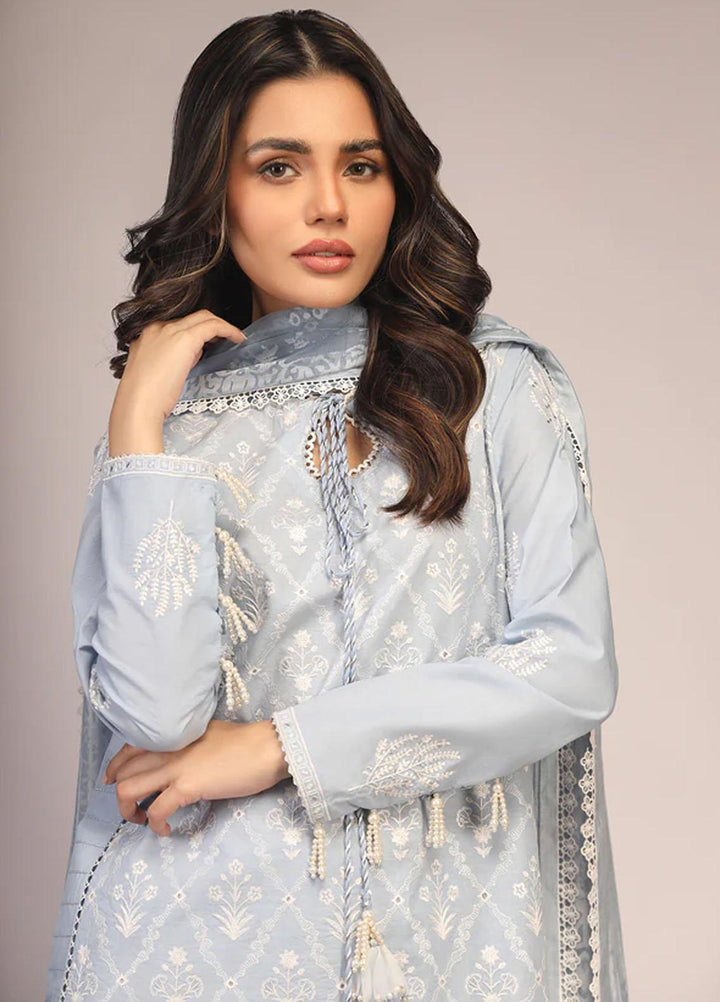 Sahar Embroidered Lawn Suits Unstitched 3 Piece SHR23CL S23-CK-002 - Summer Collection
