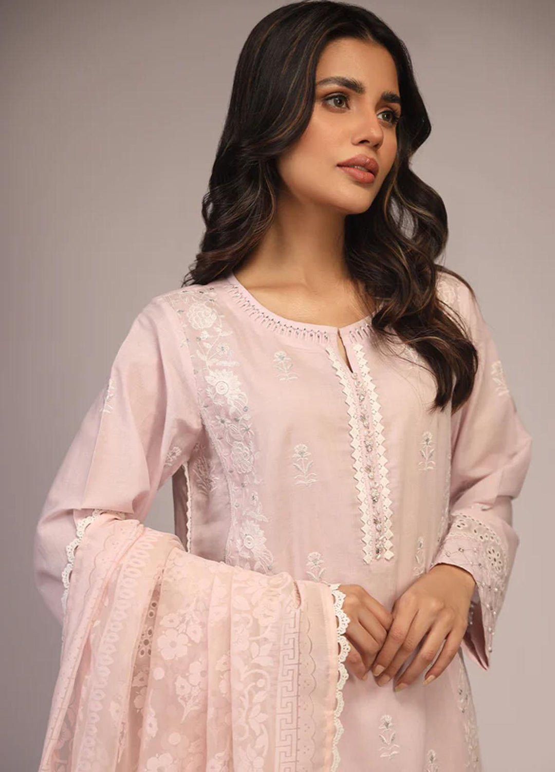 Sahar Embroidered Lawn Suits Unstitched 3 Piece SHR23CL S23-CK-005 - Summer Collection