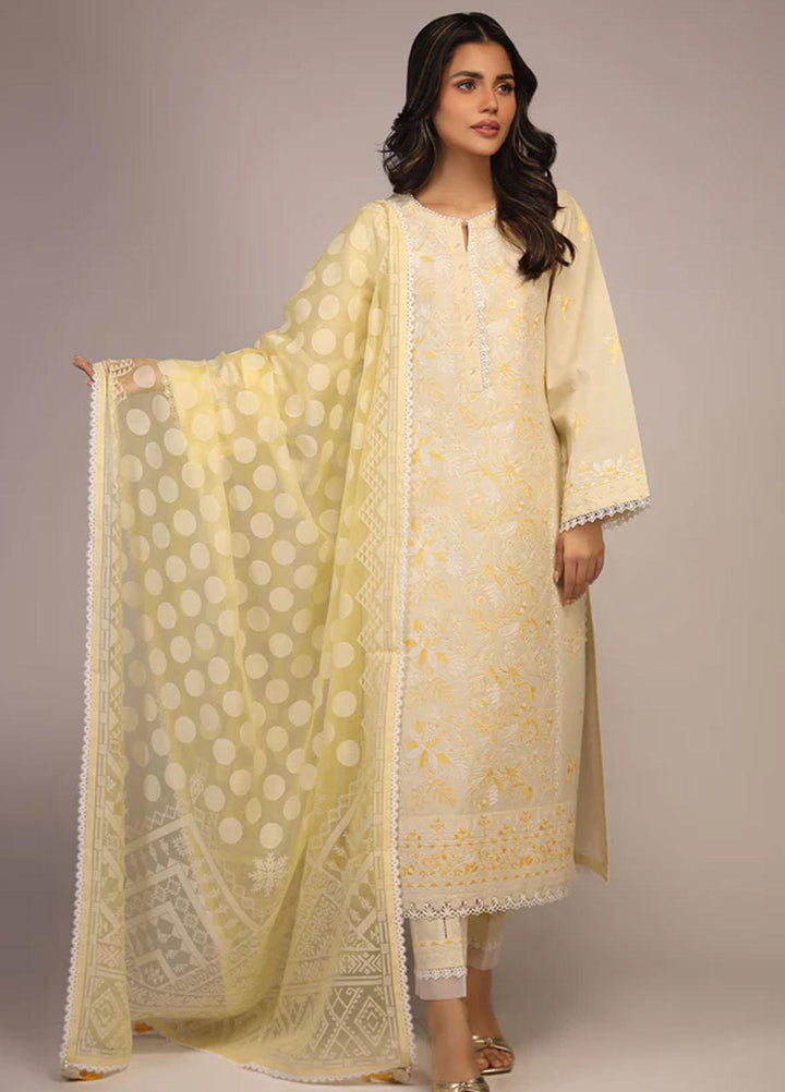 Sahar Embroidered Lawn Suits Unstitched 3 Piece SHR23CL S23-CK-006 - Summer Collection