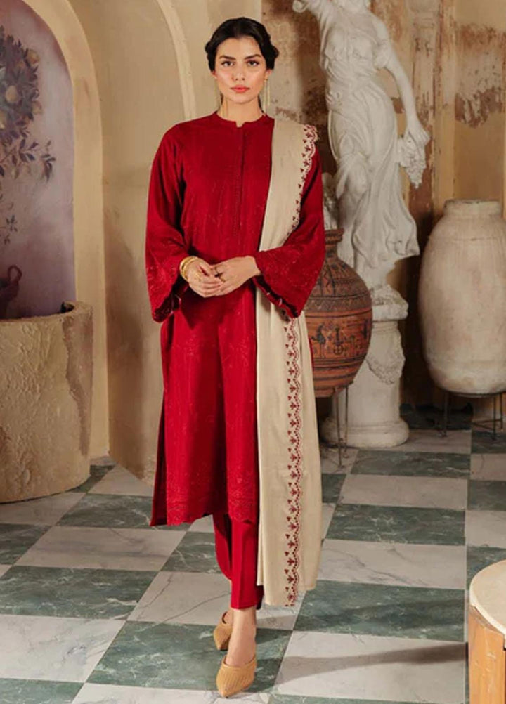 Sahar Embroidered Khaddar Suits Unstitched 3 Piece SKWD-V2-23-01 - Winter Collection