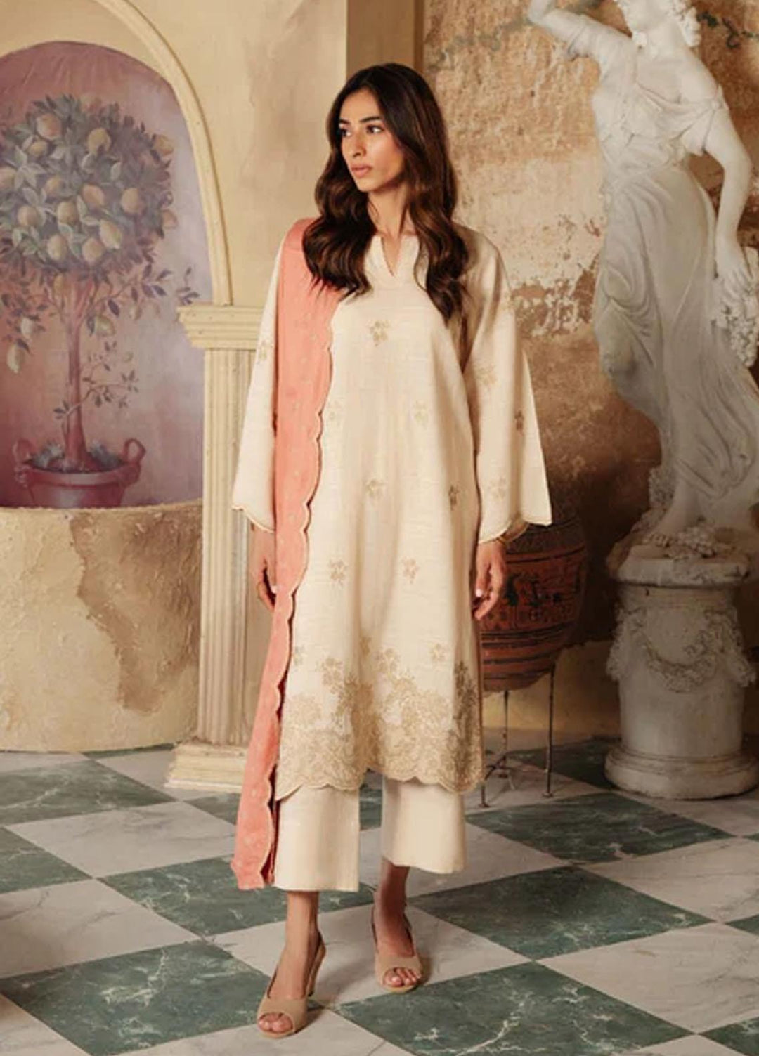 Sahar Embroidered Khaddar Suits Unstitched 3 Piece SKWD-V2-23-04 - Winter Collection