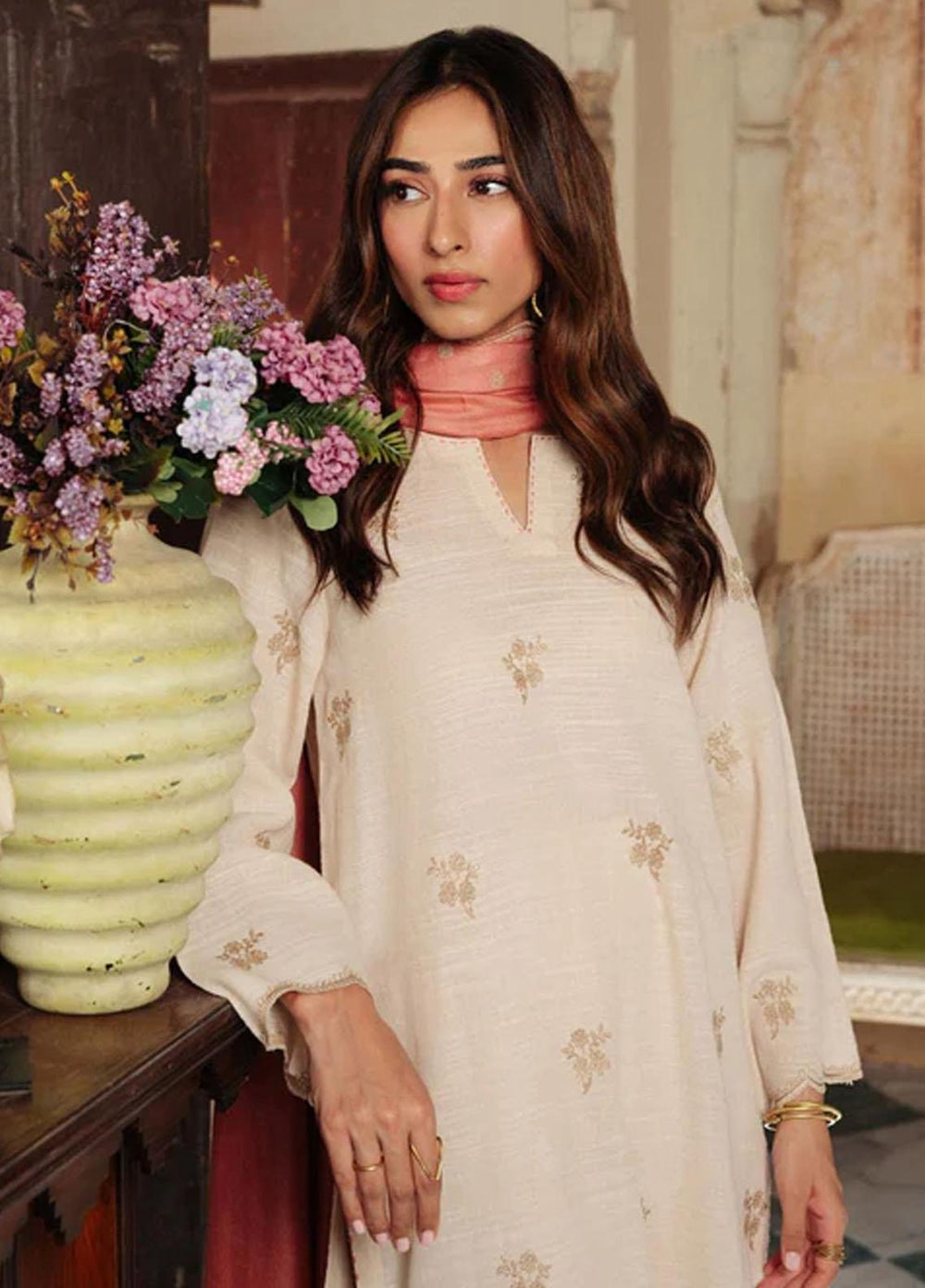 Sahar Embroidered Khaddar Suits Unstitched 3 Piece SKWD-V2-23-04 - Winter Collection