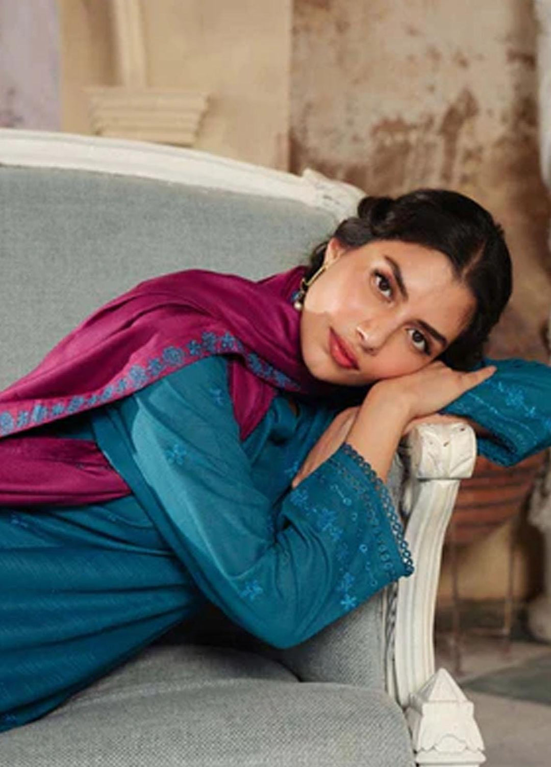 Sahar Embroidered Khaddar Suits Unstitched 3 Piece SKWD-V2-23-06 - Winter Collection