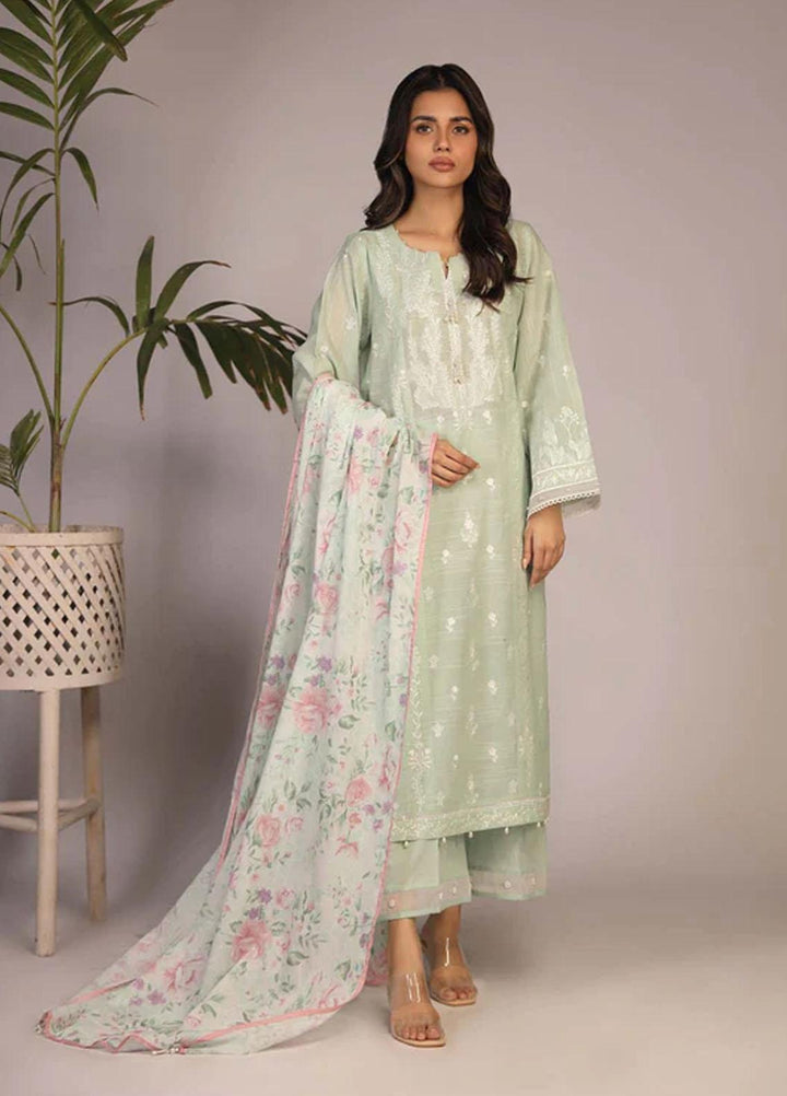 Sahar Embroidered Lawn Suits Unstitched 3 Piece SHR23EL SL-SLUB-23-02 - Summer Collection