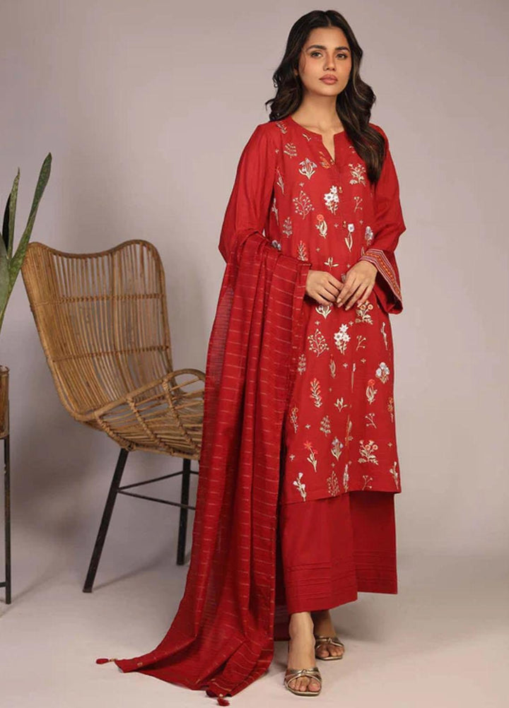 Sahar Embroidered Lawn Suits Unstitched 3 Piece SHR23EL SL-SLUB-23-04 - Summer Collection