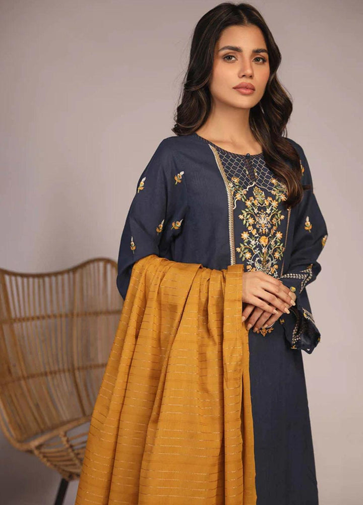 Sahar Embroidered Lawn Suits Unstitched 3 Piece SHR23EL SL-SLUB-23-07 - Summer Collection