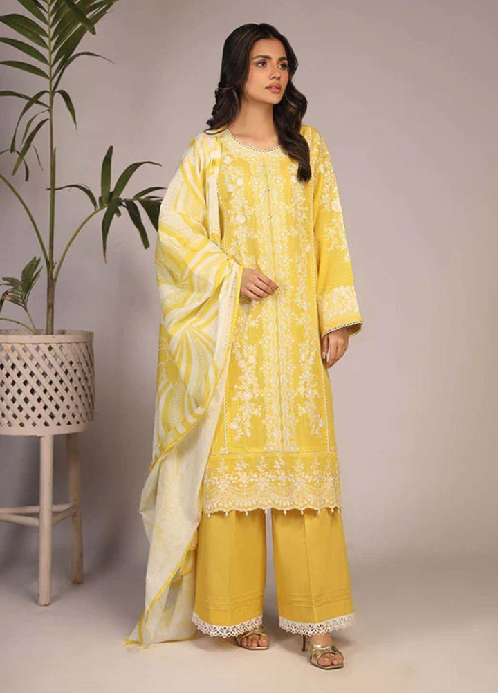 Sahar Embroidered Lawn Suits Unstitched 3 Piece SHR23EL SL-SLUB-23-08 - Summer Collection