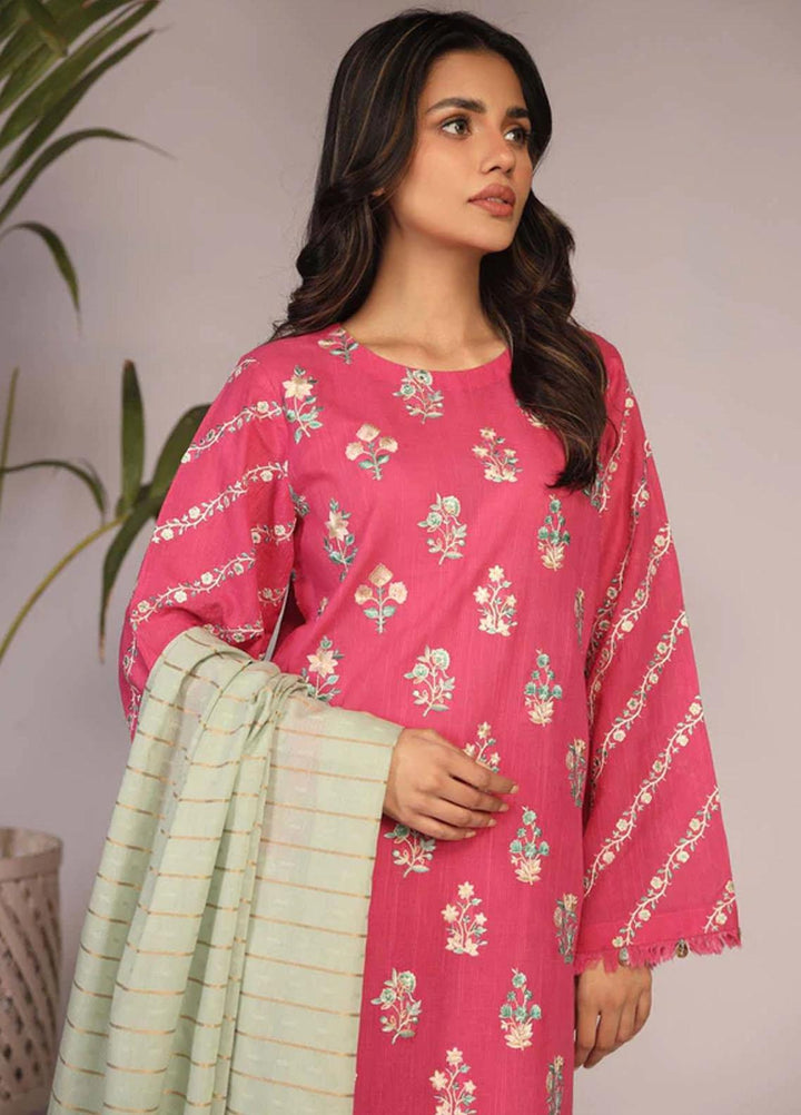 Sahar Embroidered Lawn Suits Unstitched 3 Piece SHR23EL SL-SLUB-23-09 - Summer Collection