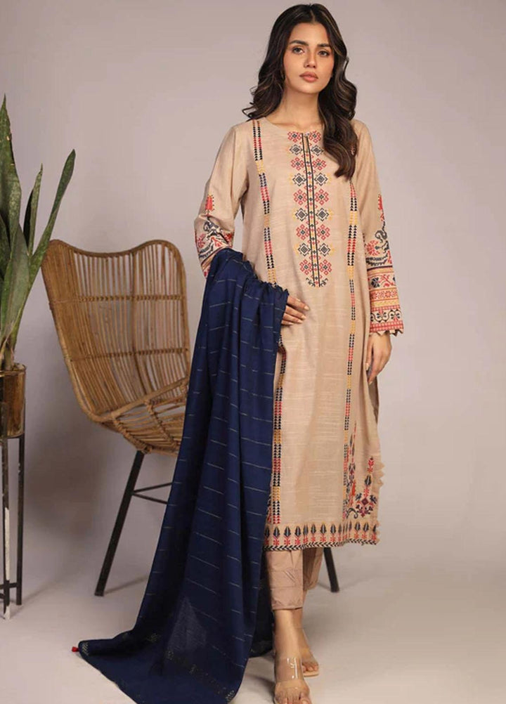 Sahar Embroidered Lawn Suits Unstitched 3 Piece SHR23EL SL-SLUB-23-10 - Summer Collection