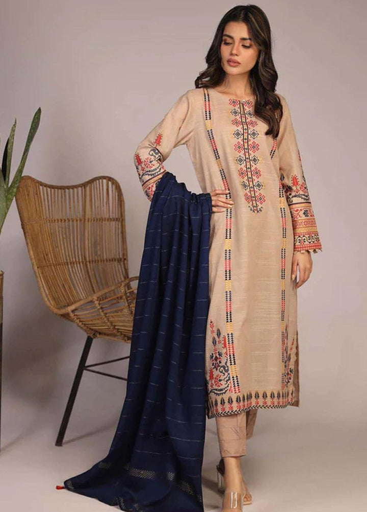 Sahar Embroidered Lawn Suits Unstitched 3 Piece SHR23EL SL-SLUB-23-10 - Summer Collection
