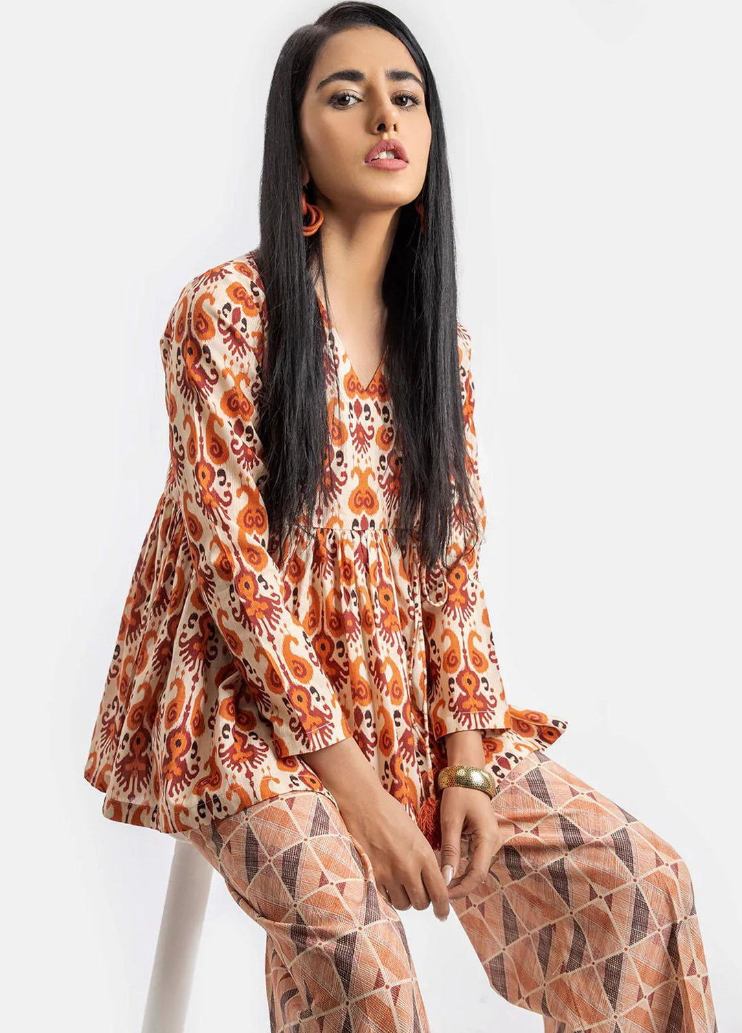 Sahar Printed Khaddar Suits Unstitched 2 Piece SHR22KC SWK-V1-22-012 - Winter Collection