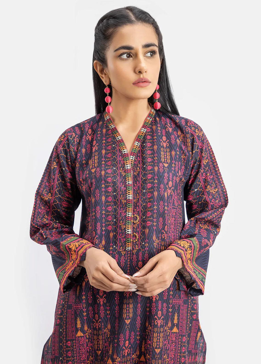 Sahar Printed Khaddar Suits Unstitched Kurties SHR22KC SWK-V1-22-016 - Winter Collection