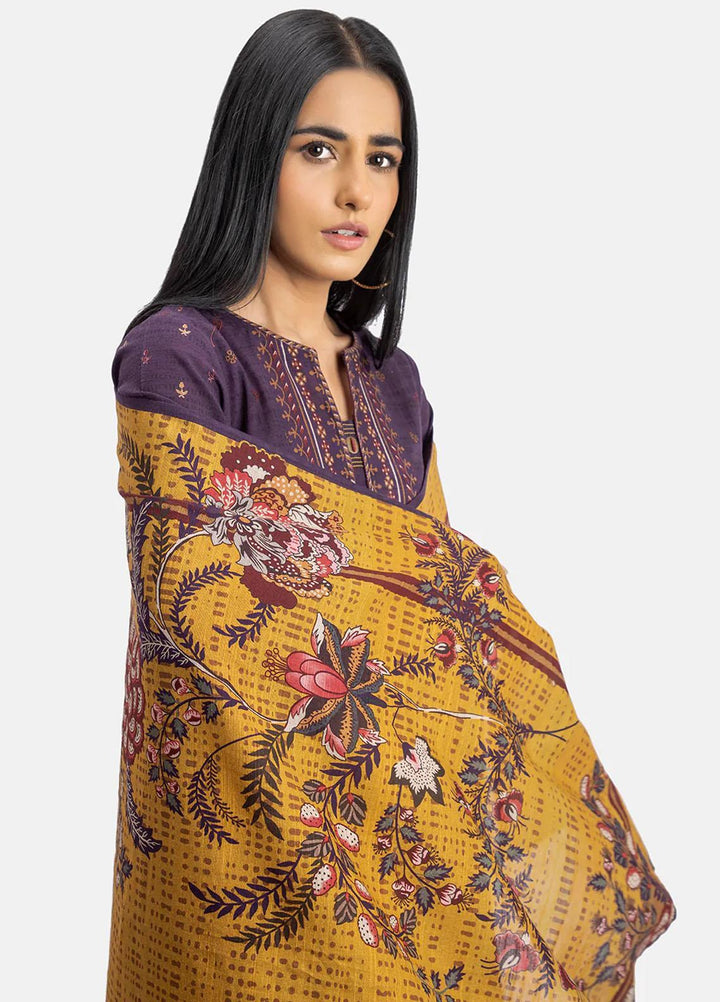 Sahar Printed Khaddar Suits Unstitched 3 Piece SHR22KC SWK-V1-22-03 - Winter Collection