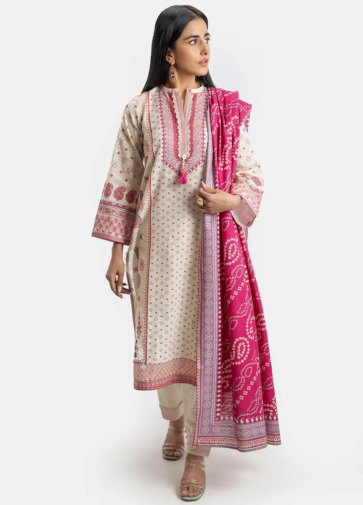 Sahar Printed Khaddar Suits Unstitched 3 Piece SHR22KC SWK-V1-22-04 - Winter Collection