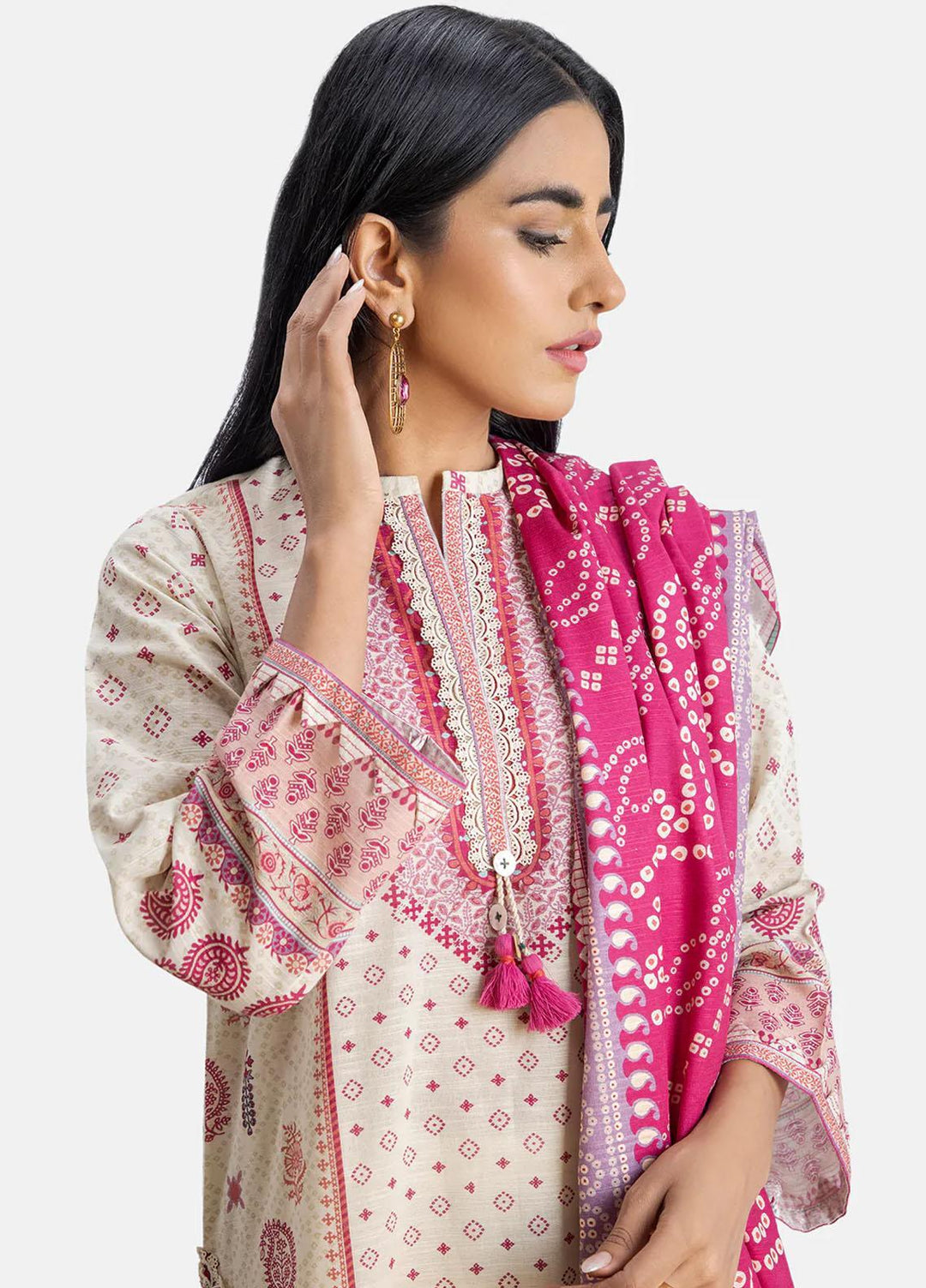 Sahar Printed Khaddar Suits Unstitched 3 Piece SHR22KC SWK-V1-22-04 - Winter Collection