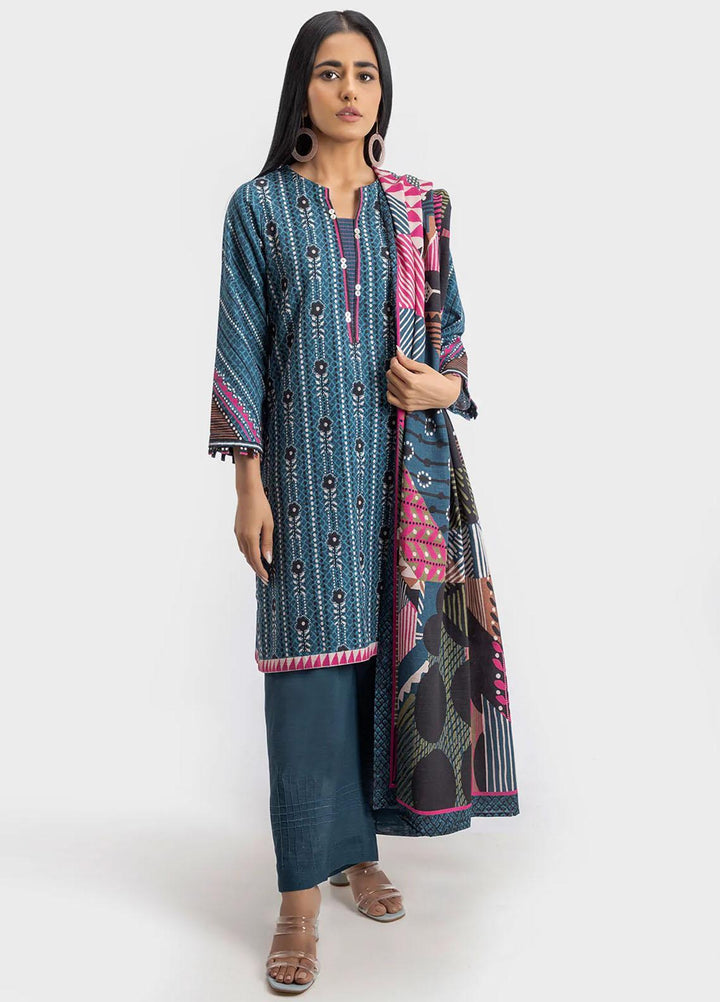 Sahar Printed Khaddar Suits Unstitched 3 Piece SHR22KC SWK-V1-22-05 - Winter Collection