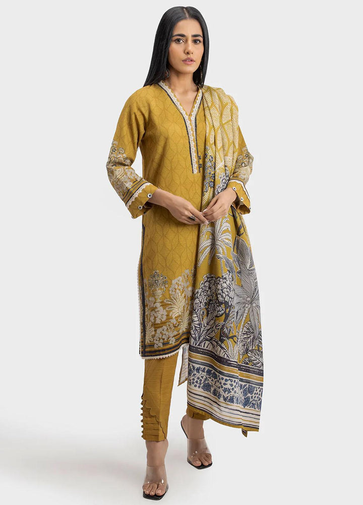 Sahar Printed Khaddar Suits Unstitched 3 Piece SHR22KC SWK-V1-22-06 - Winter Collection
