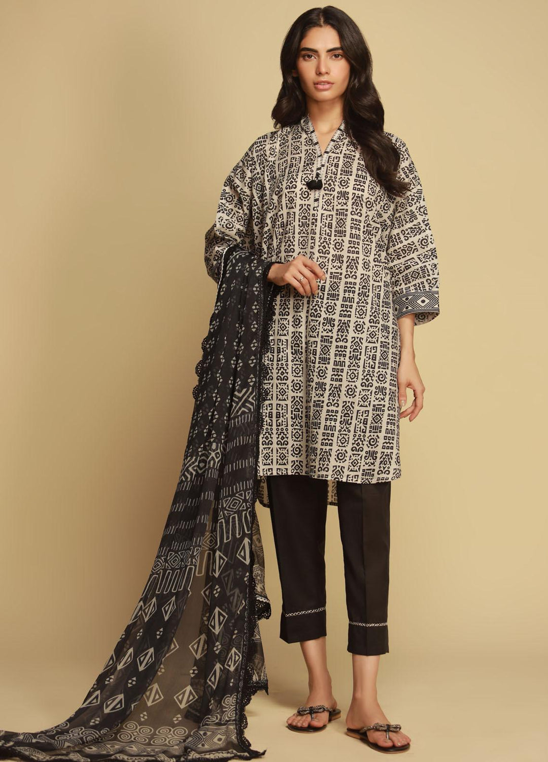 Sahar Printed Lawn Suits Unstitched 3 Piece SHR23MS SBW-23-01 - Summer Collection