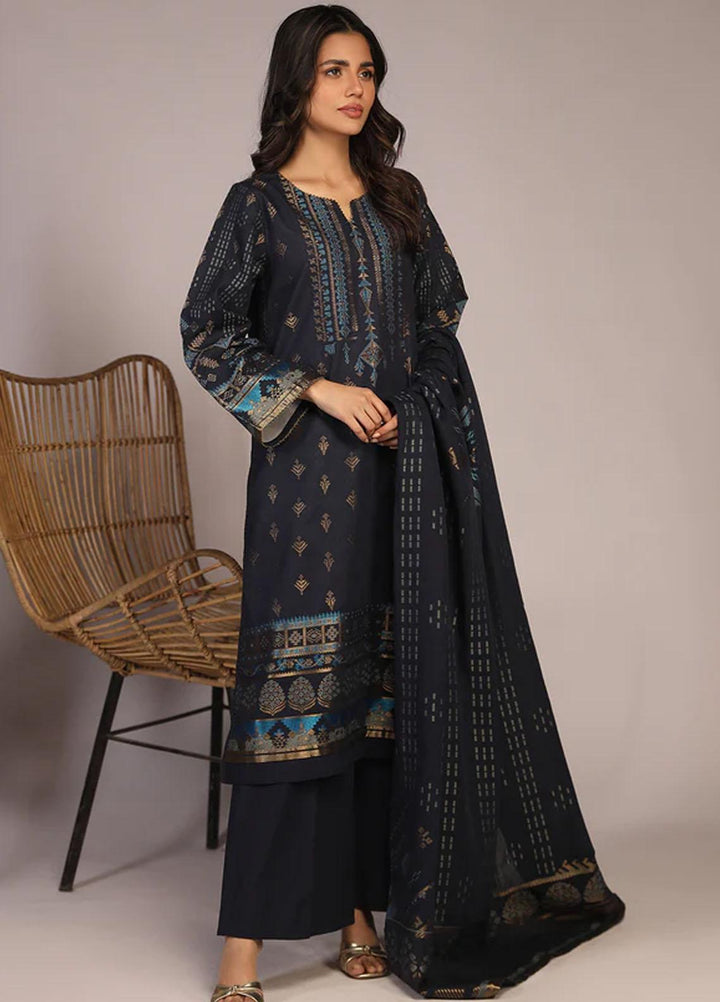 Sahar Printed Jacquard Suits Unstitched 3 Piece SHR23PJ SJ-RM-04 - Premium Collection