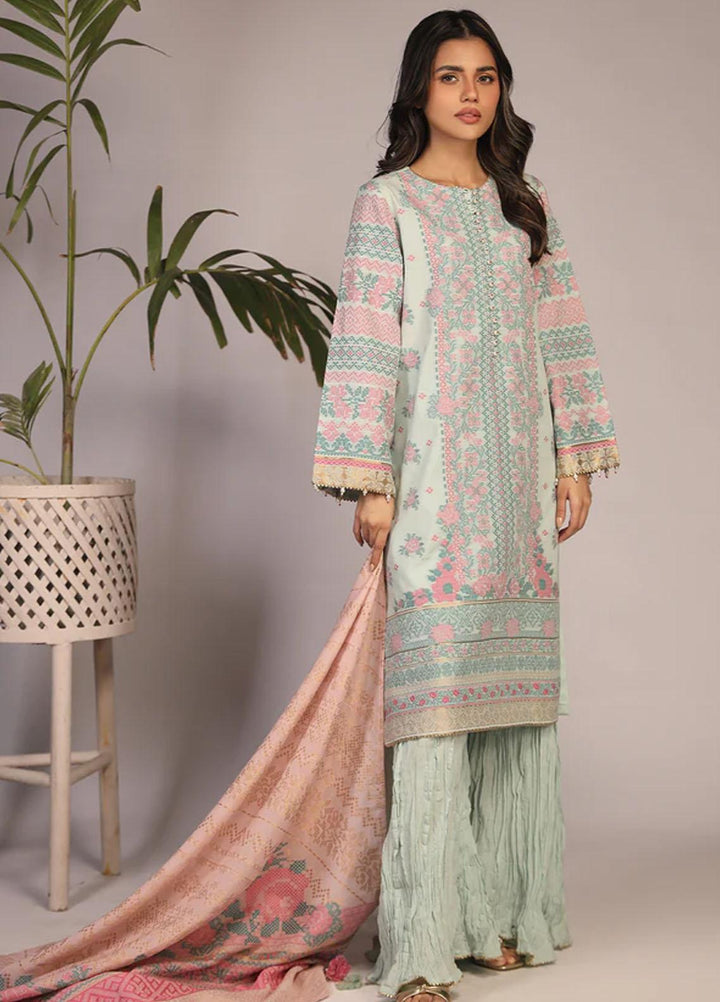 Sahar Printed Jacquard Suits Unstitched 3 Piece SHR23PJ SJ-YA-02 - Premium Collection