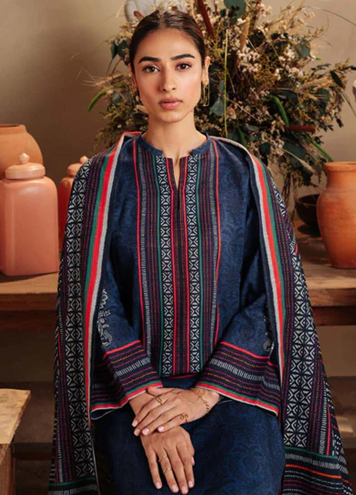 Sahar Printed Khaddar Suits Unstitched 3 Piece SKWP-V2-23-01 - Winter Collection