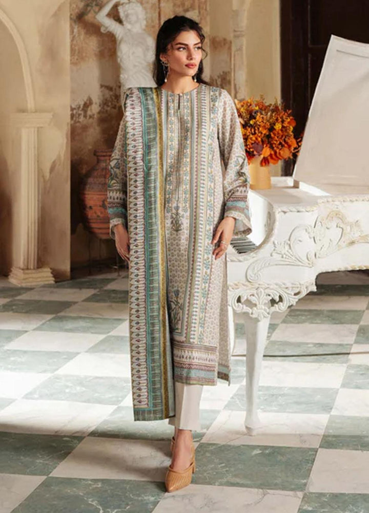 Sahar Printed Khaddar Suits Unstitched 3 Piece SKWP-V2-23-03 - Winter Collection