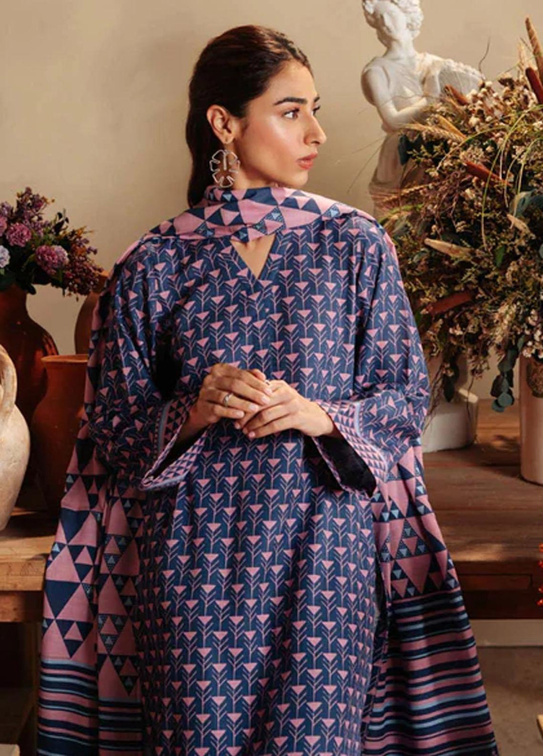 Sahar Printed Khaddar Suits Unstitched 3 Piece SKWP-V2-23-04 - Winter Collection