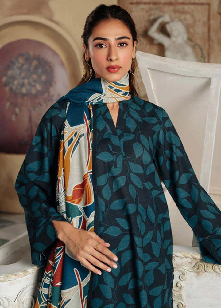Sahar Printed Khaddar Suits Unstitched 3 Piece SKWP-V2-23-07 - Winter Collection