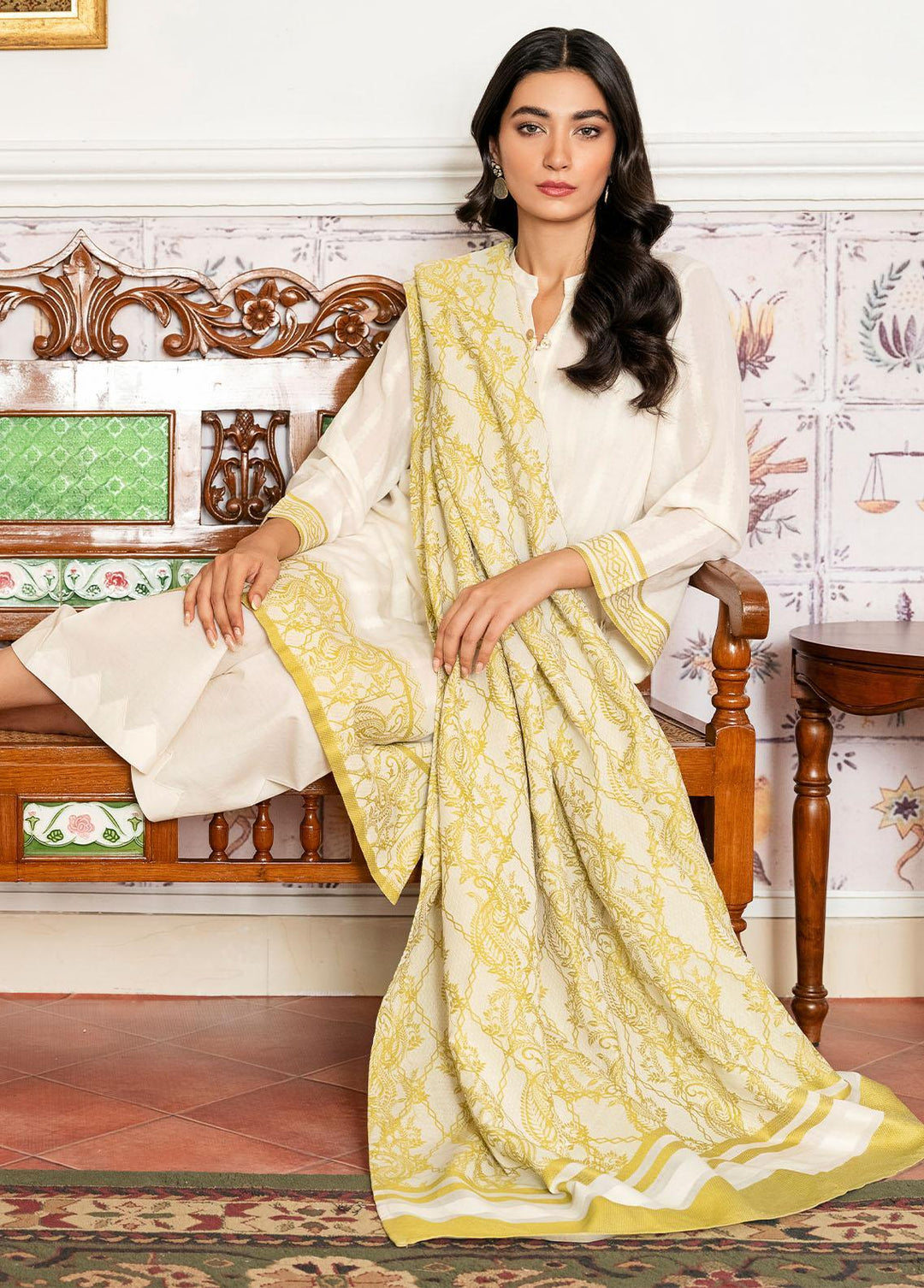 Sahar Printed jacquard Suits Unstitched 3 Piece SHR23SS SJ-RJ-01 - Spring / Summer Collection