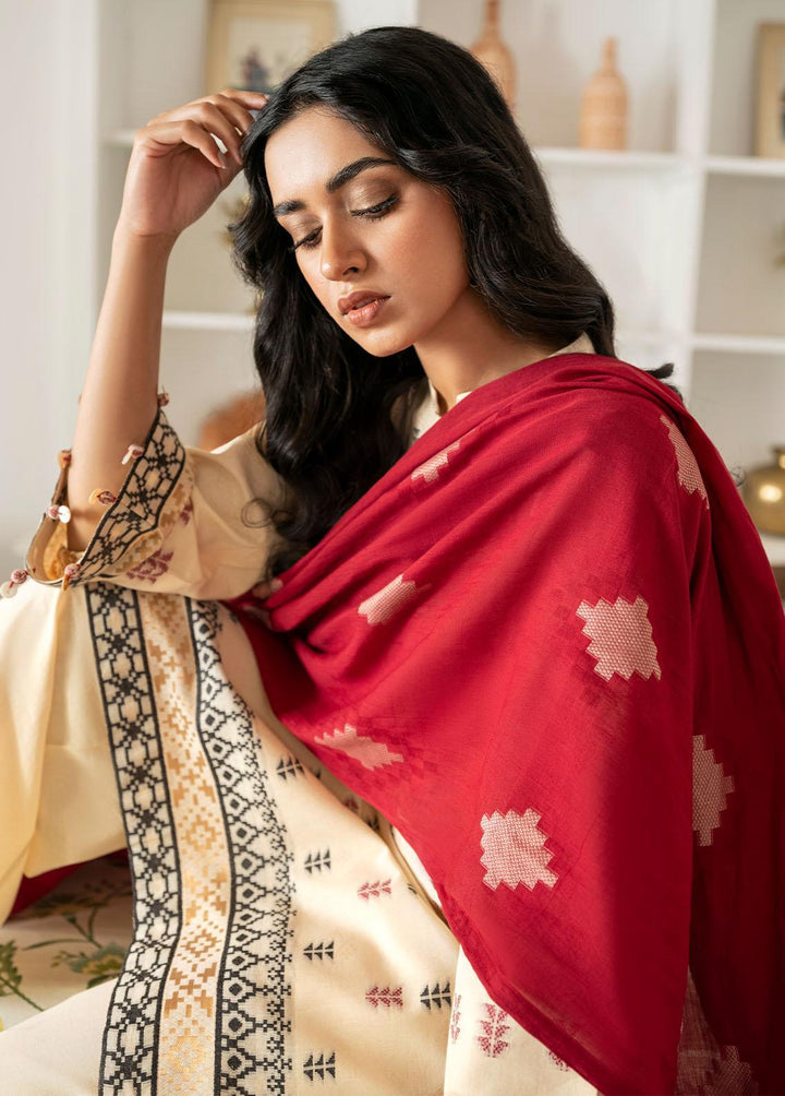 Sahar Printed jacquard Suits Unstitched 3 Piece SHR23SS SJ-RJ-02 - Spring / Summer Collection