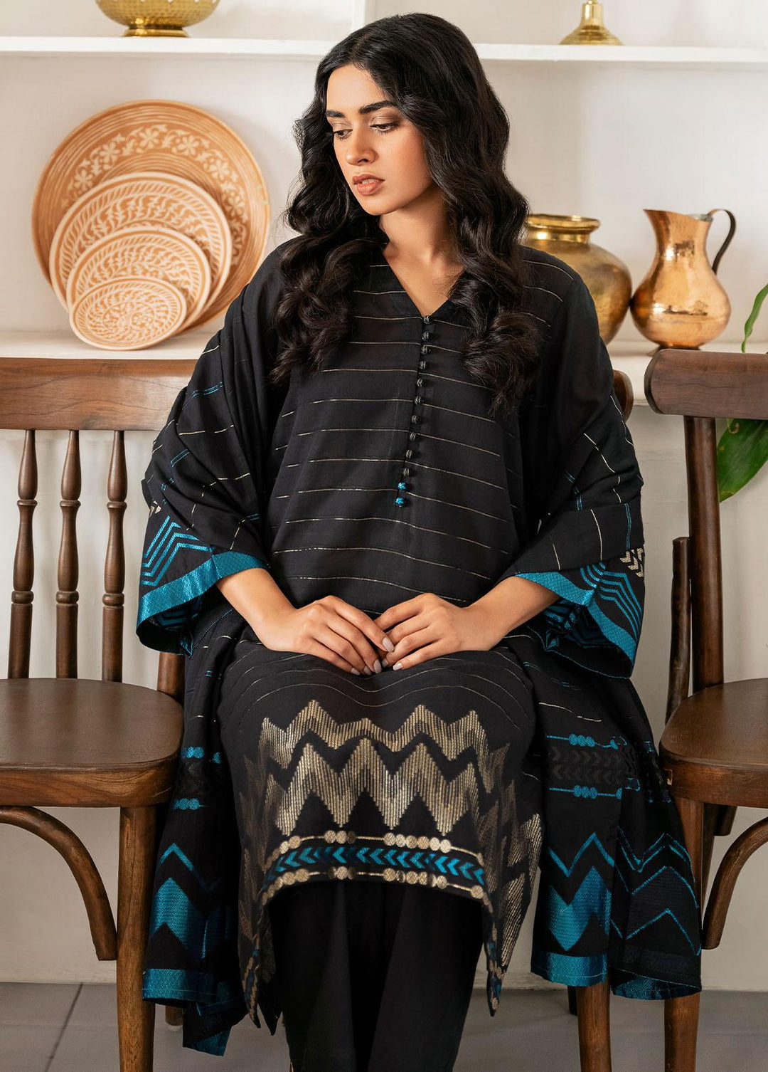 Sahar Printed jacquard Suits Unstitched 3 Piece SHR23SS SJ-RJ-04 - Spring / Summer Collection