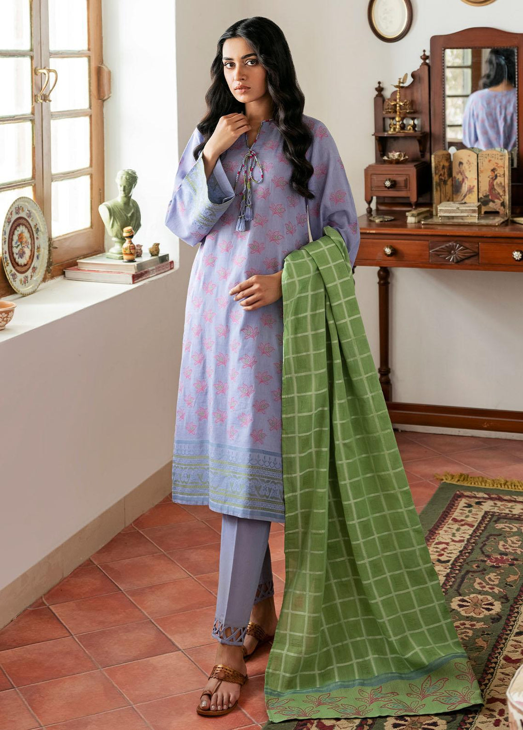 Sahar Printed jacquard Suits Unstitched 3 Piece SHR23SS SJ-RJ-05 - Spring / Summer Collection