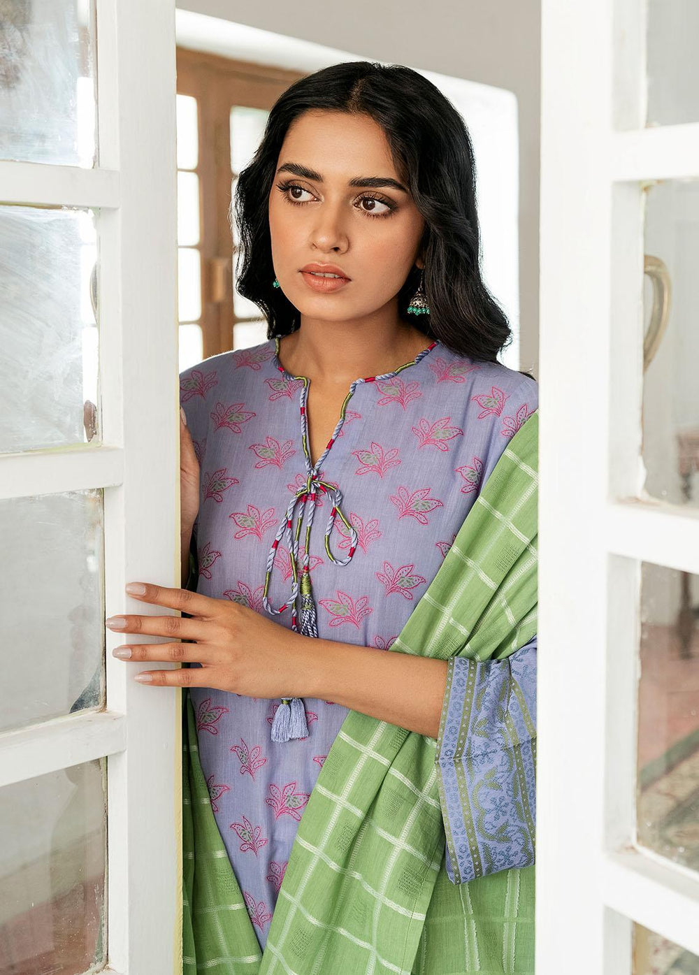 Sahar Printed jacquard Suits Unstitched 3 Piece SHR23SS SJ-RJ-05 - Spring / Summer Collection
