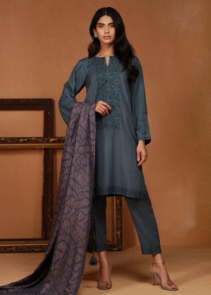 Sahar Embroidered Karandi Suits Unstitched 3 Piece SHR23WK SK-V2-23-01 - Winter Collection