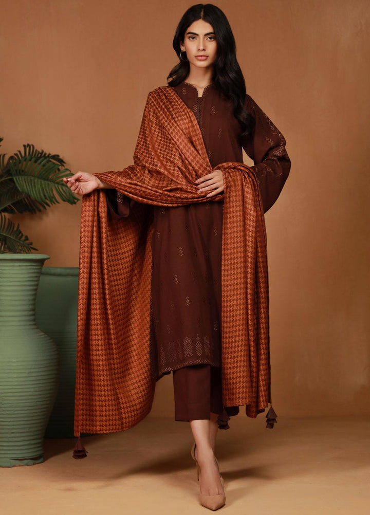 Sahar Embroidered Karandi Suits Unstitched 3 Piece SHR23WK SK-V2-23-04 - Winter Collection