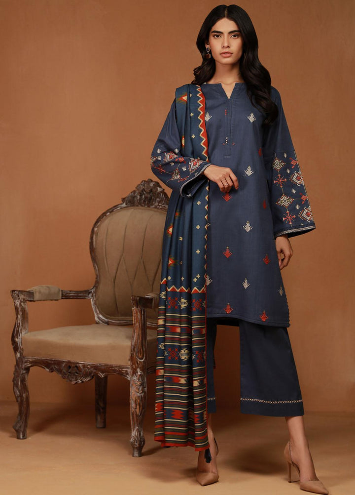 Sahar Embroidered Cross Hatch Suits Unstitched 3 Piece SHR23WCH WCH-V2-23-02 - Winter Collection