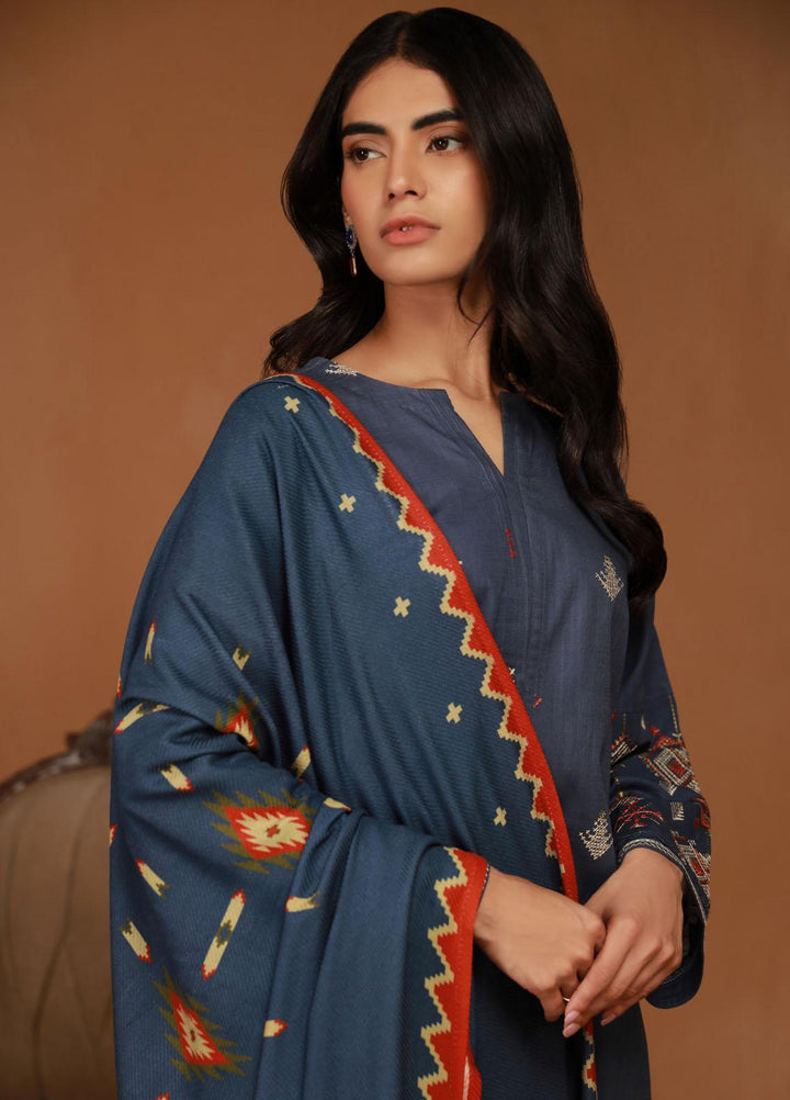 Sahar Embroidered Cross Hatch Suits Unstitched 3 Piece SHR23WCH WCH-V2-23-02 - Winter Collection