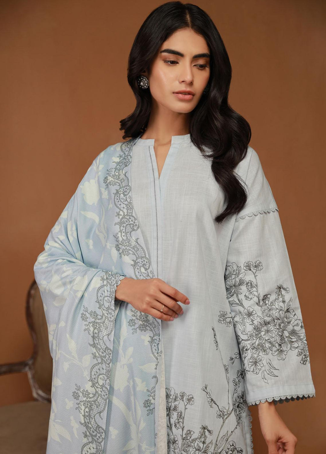 Sahar Embroidered Cross Hatch Suits Unstitched 3 Piece SHR23WCH WCH-V2-23-04 - Winter Collection