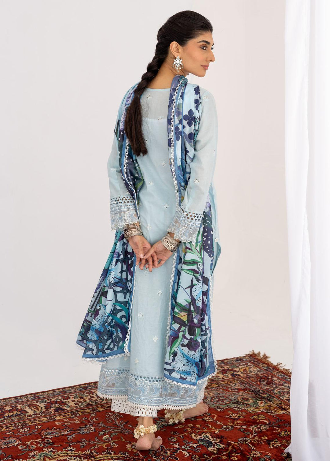 Saheliyaan by Gisele Embroidered Lawn Suits Unstitched 3 Piece GL23S Neelum - Luxury Collection