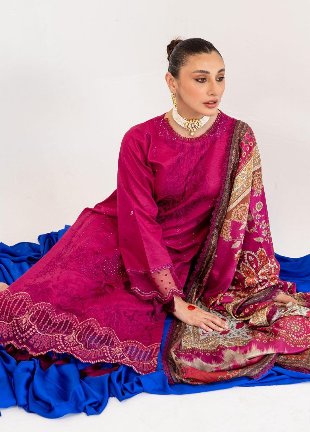 Saheliyaan by Gisele Embroidered Lawn Suits Unstitched 3 Piece GL23S Nooray - Luxury Collection