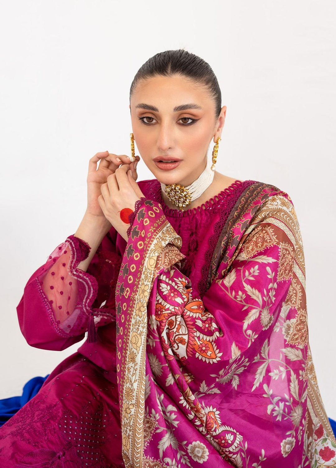 Saheliyaan by Gisele Embroidered Lawn Suits Unstitched 3 Piece GL23S Nooray - Luxury Collection