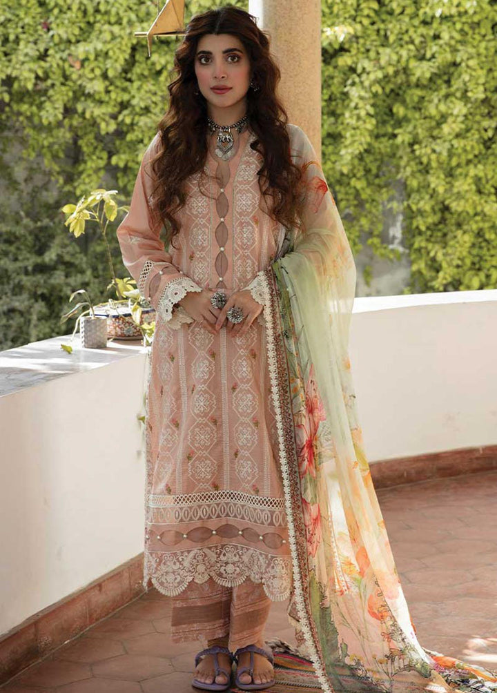 Sahiba By Aabyaan Embroidered Lawn Suits Unstitched 3 Piece ABY22S AE-05 Mira - Luxury Collection