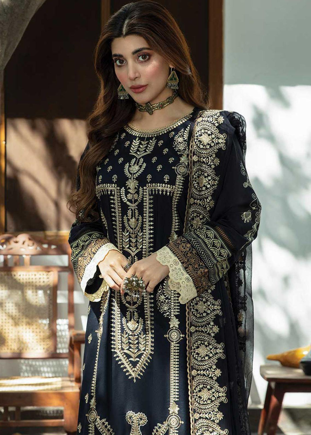 Sahiba By Aabyaan Embroidered Lawn Suits Unstitched 3 Piece ABY22S AE-07 Meena - Luxury Collection