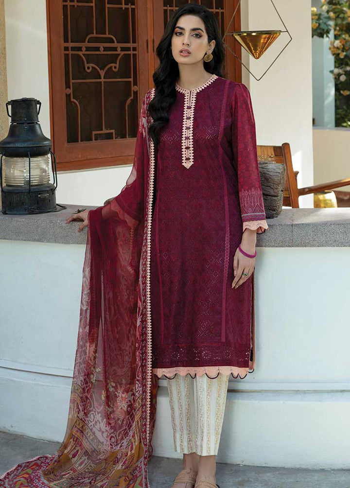 Sahiba By Aabyaan Embroidered Lawn Suits Unstitched 3 Piece ABY22S AE-10 Ria - Luxury Collection